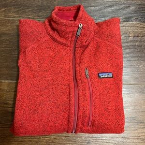 Mens XL Red Patagonia full zip better sweater.